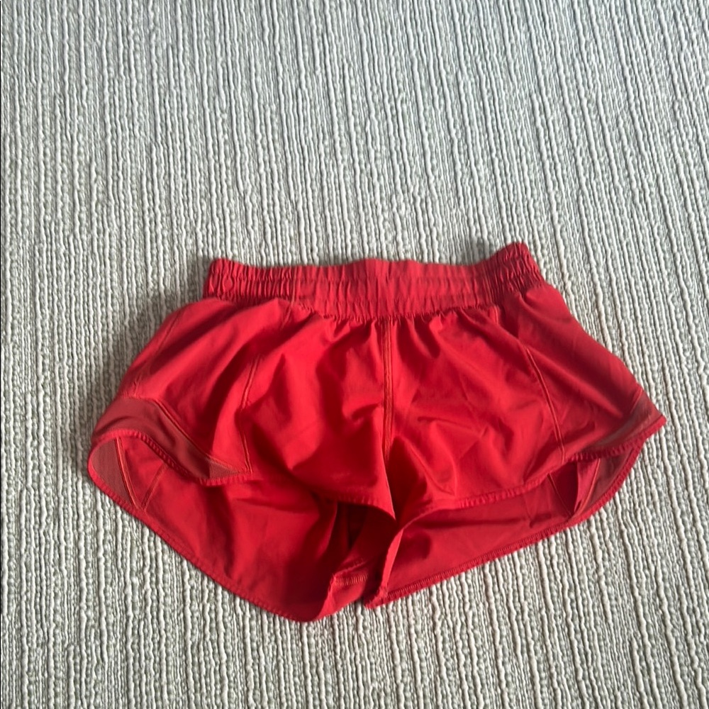 Lululemon Athletica Red Athletic Shorts Lightweight Breathable Design